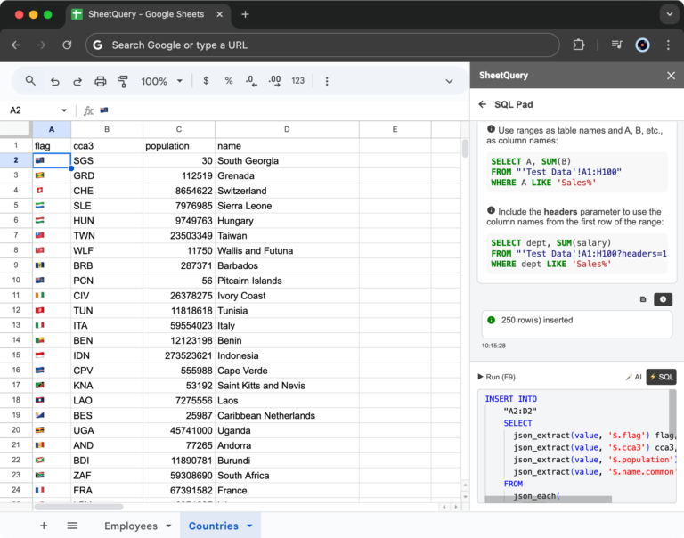 How to Import JSON Data from Any API into Google Sheets Using SQL ...